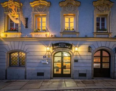 Gebäude von Hotel Passauer Wolf